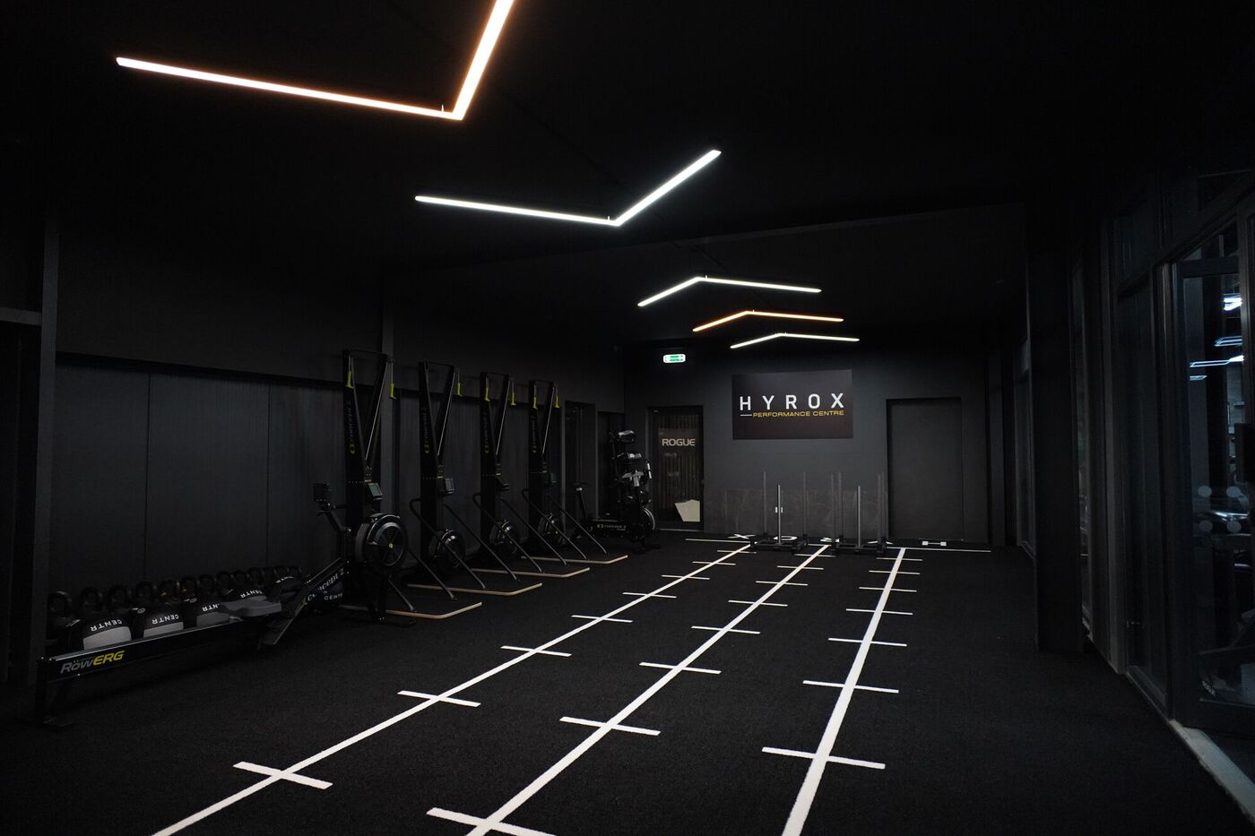 HYROX space with sled track