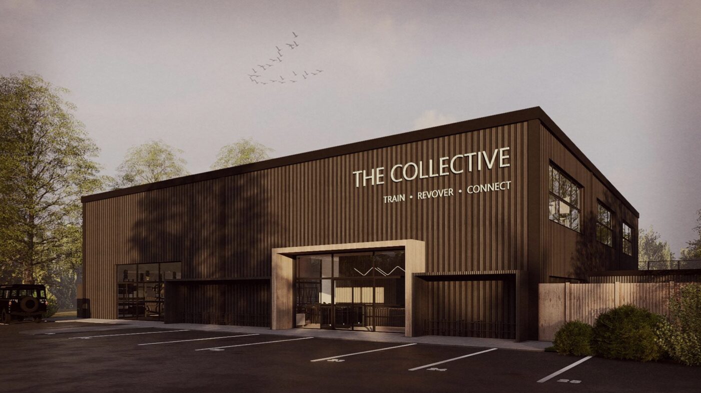 Architectural render of The Collective building